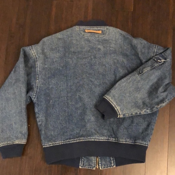 FLIGHT issue gear. Denim zip up bomber jacket.EUC! - Picture 8 of 11